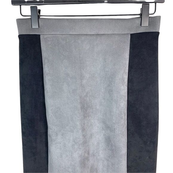 Bebe Chenice Faux Suede Color Block Pencil Skirt - Picture 5 of 8